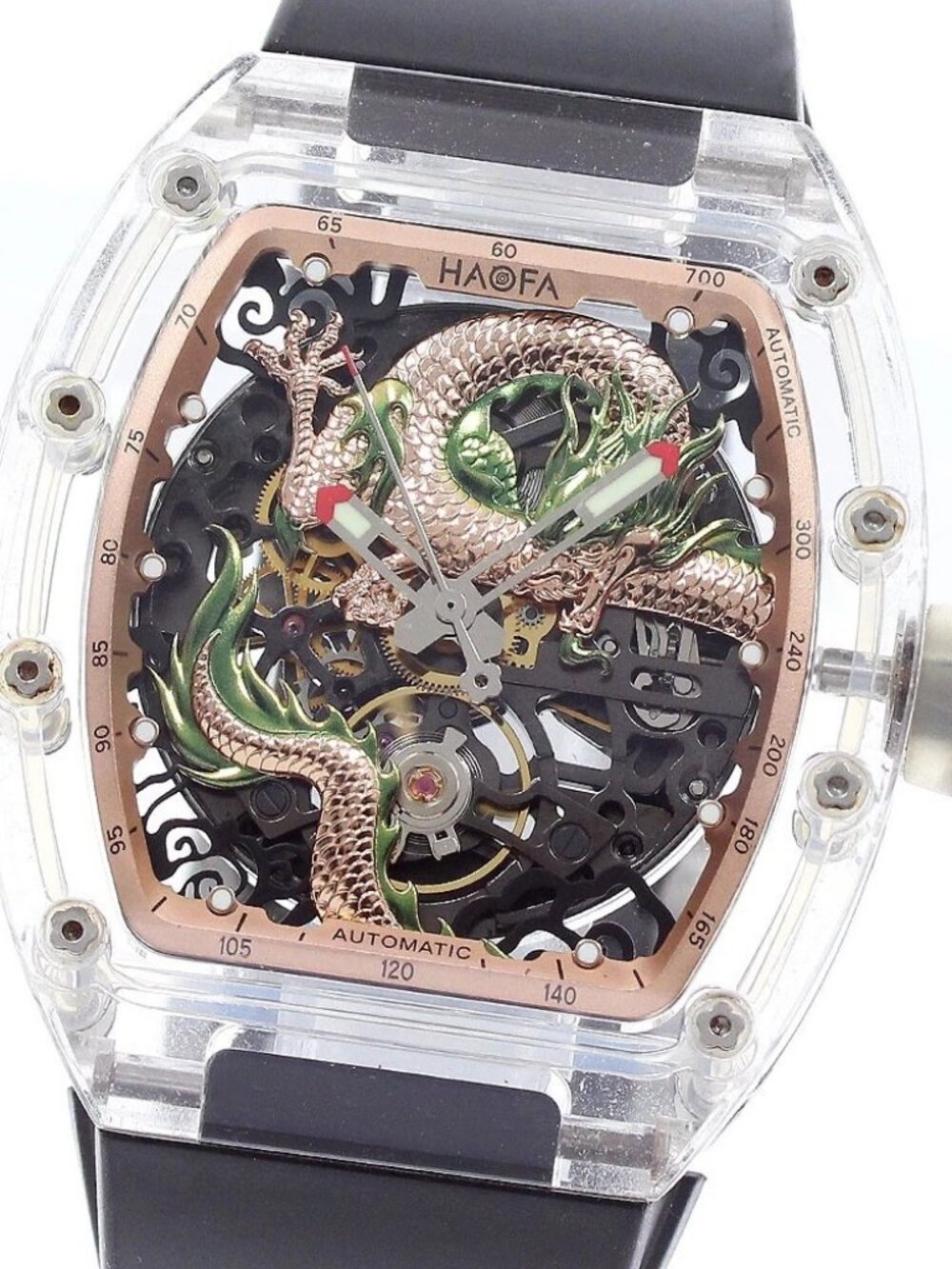 HAOFA Crystal Case 2321 skeleton skeleton Dial Automatic Men's Watch